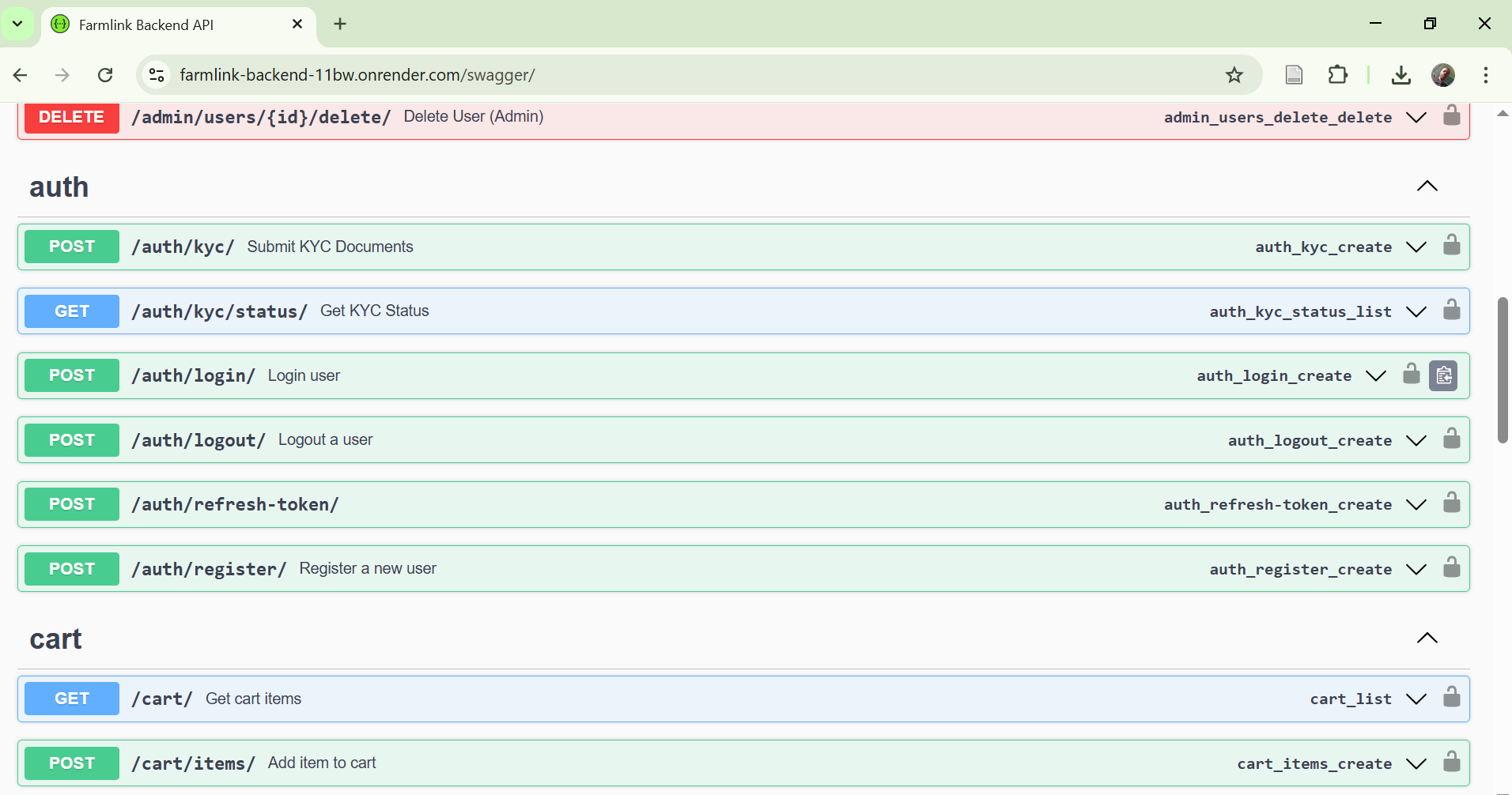 Farmlink API